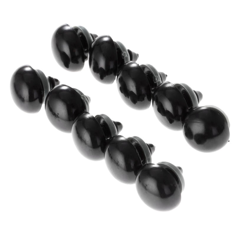 dophee 100Pcs Black Plastic Safety Eyes with Washers, Craft Eyes, for Crochet, Puppet, Plush, Stuffed Animals Making, 18mm - Image 1